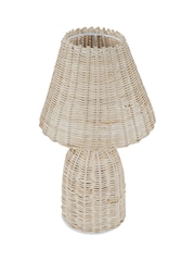 Libra Interiors Natural Mini Rattan Lamp Base and Shade - Image 3 of 5