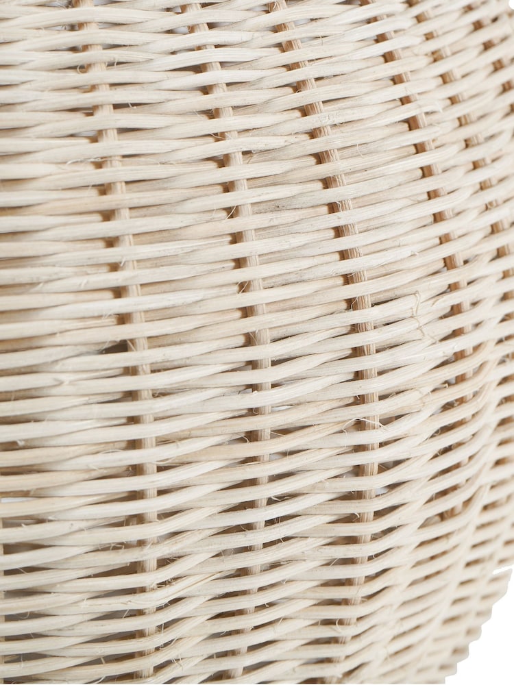 Libra Interiors Natural Rattan Lamp with Drum Shade Large - Image 5 of 5