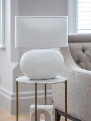 Libra Interiors White Oviedo Terracotta Table Lamp - Image 1 of 3