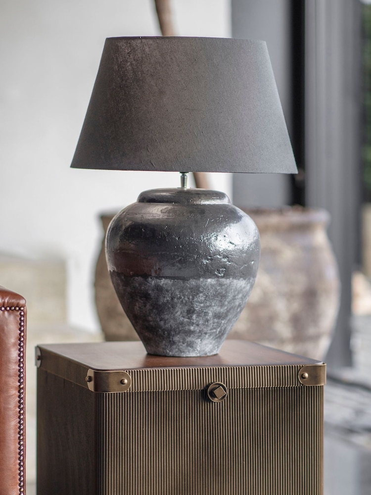 Libra Interiors Black Skyline Table Lamp with Shade La GLS - Image 1 of 5