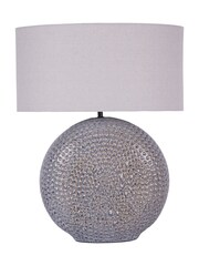 Libra Interiors Blue Lugo Ceramic Table Lamp - Image 2 of 5
