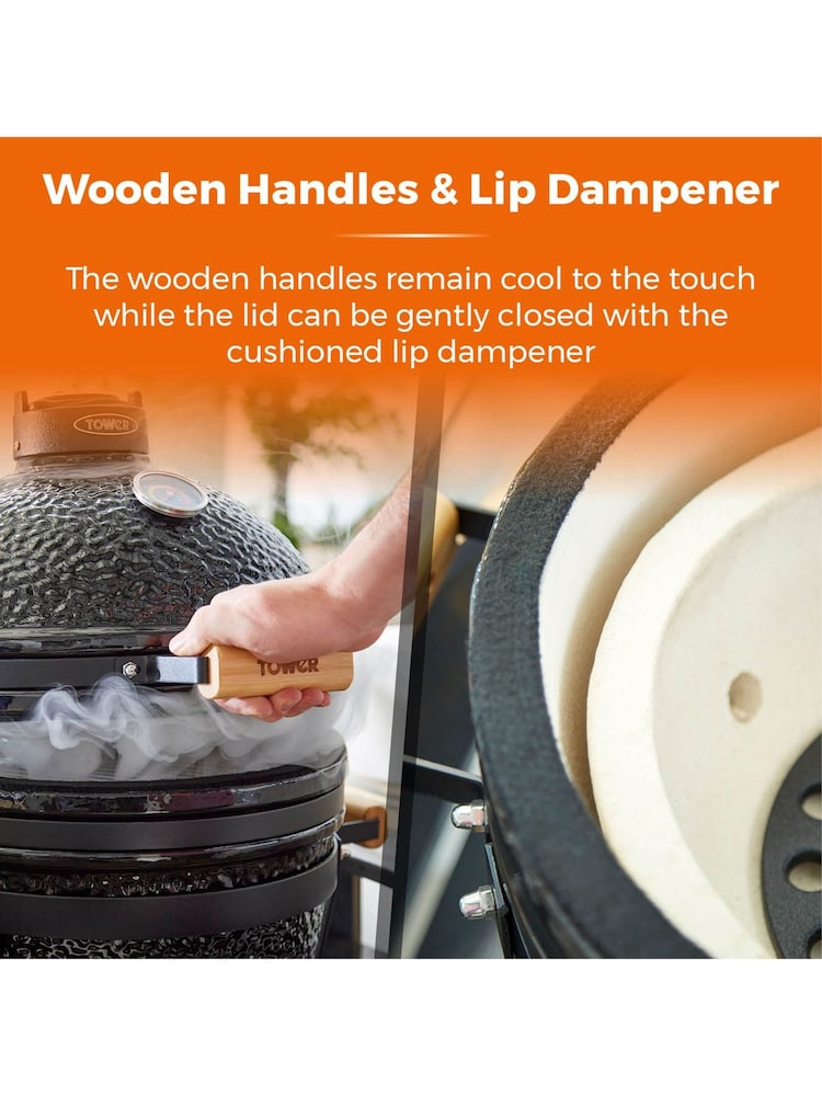 Tower Black T978531 Kamado Maxi Ceramic BBQ - Image 6 of 6