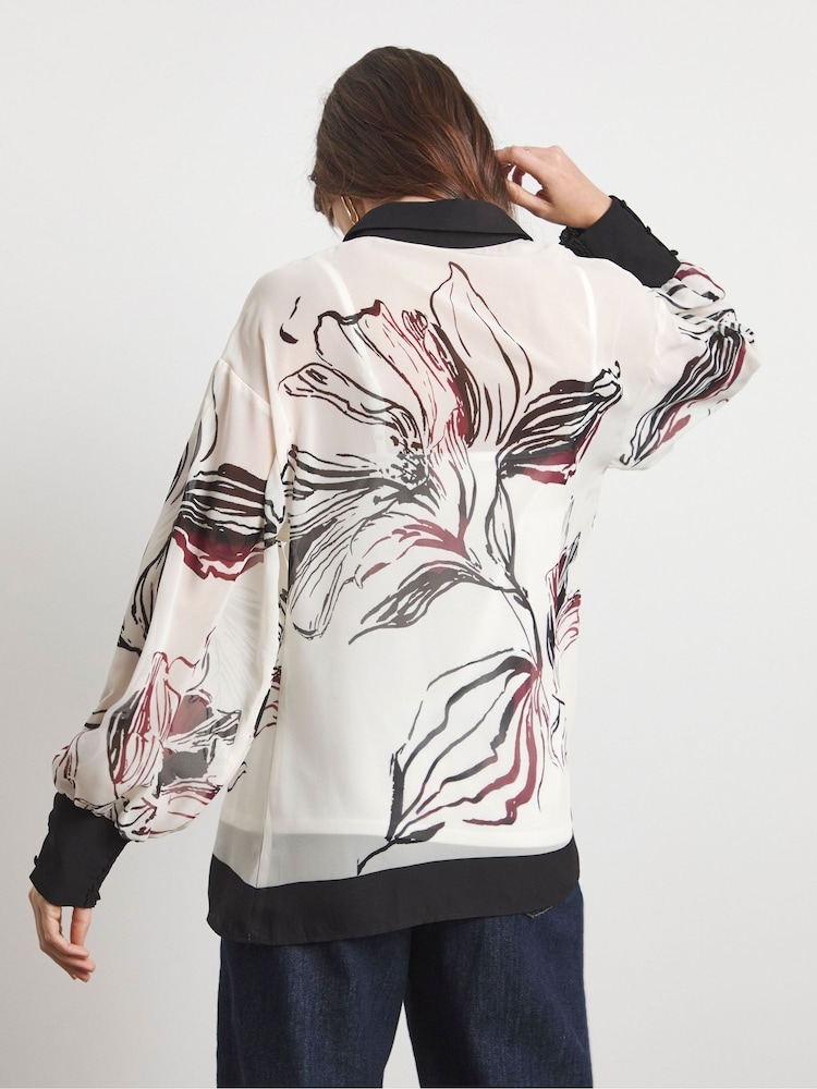 Joanna Hope Printed White Shirt - Imagen 2 de 4
