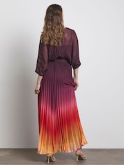 Joanna Hope Purple Pleated Ombre Dress - Image 2 of 4