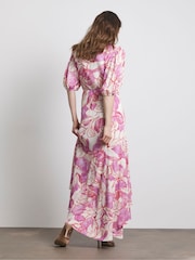 Joanna Hope Pink Printed Wrap Dress - Image 2 of 4