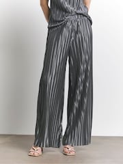 Joanna Hope Pink Plisse Wide Leg Trousers - Image 3 of 4