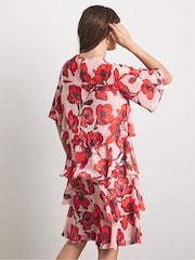 Joanna Hope Pink Tiered Shift Dress - Image 2 of 4