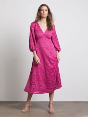Joanna Hope Purple Value Lace Dress - Image 1 of 4