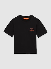 Reiss Black District Unisex Fit Oversized McLaren F1 Team Tyre T-Shirt - Image 1 of 7