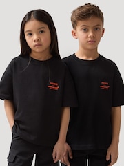 Reiss Black District Unisex Fit Oversized McLaren F1 Team Tyre T-Shirt - Image 2 of 7