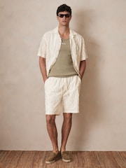Reiss Off White Serra Reiss | Ché Fringed-Wave Shorts - Image 1 of 7