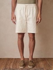 Reiss Off White Serra Reiss | Ché Fringed-Wave Shorts - Image 3 of 7