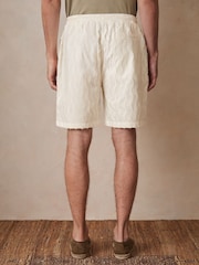 Reiss Off White Serra Reiss | Ché Fringed-Wave Shorts - Image 6 of 7