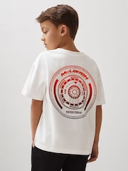 Reiss White District Unisex Fit Oversized McLaren F1 Team Tyre T-Shirt - Image 2 of 7