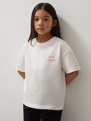Reiss White District Unisex Fit Oversized McLaren F1 Team Tyre T-Shirt - Image 3 of 7