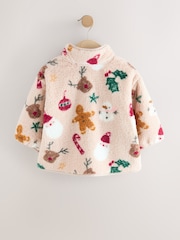 Beige Christmas Half Popper Fleece (3mths-7yrs) - Image 5 of 7