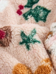 Beige Christmas Half Popper Fleece (3mths-7yrs) - Image 6 of 7