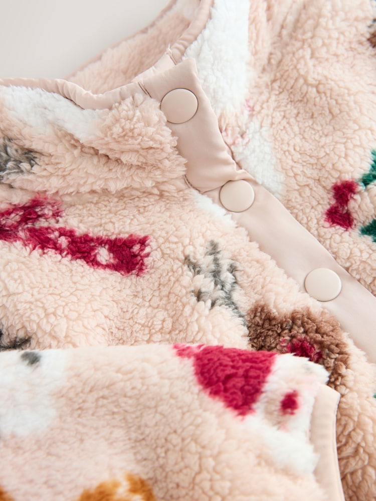 Beige Christmas Half Popper Fleece (3mths-7yrs) - Image 7 of 7