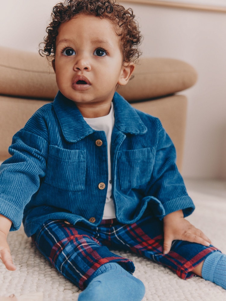 Navy/Red Bear Baby Shacket Top and Leggings Set (0mths-2yrs) - Image 2 of 21