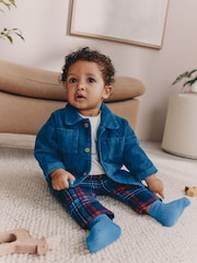 Navy/Red Bear Baby Shacket Top and Leggings Set (0mths-2yrs) - Image 3 of 21