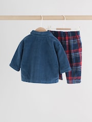 Navy/Red Bear Baby Shacket Top and Leggings Set (0mths-2yrs) - Image 4 of 21