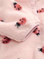Pink Ladybird Half Popper Fleece (3mths-7yrs) - Image 4 of 4