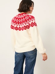 FatFace Shelter Knitted Fairisle Crew Neck Jumper - Bild 2 von 5