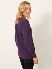 Roxo escuro - FatFace Sparkle Knitted Tunic - Imagem 2 de 6
