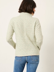 FatFace Skye Mint Green Knitted Pattern Jumper - Image 6 of 6