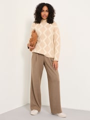 FatFace Natural Diamond Knitted Jumper - Image 3 of 6