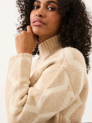 FatFace Natural Diamond Knitted Jumper - Image 4 of 6