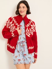 FatFace Shelter Knitted Zip Through Cardigan - Imagen 1 de 6