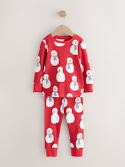 Red Xmas Snuggle Pyjamas 3 Pack (9mths-10yrs) - Image 7 of 10