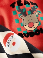 Red/Green Harlequin Single Xmas Pyjamas (9mths-12yrs) - Image 7 of 9