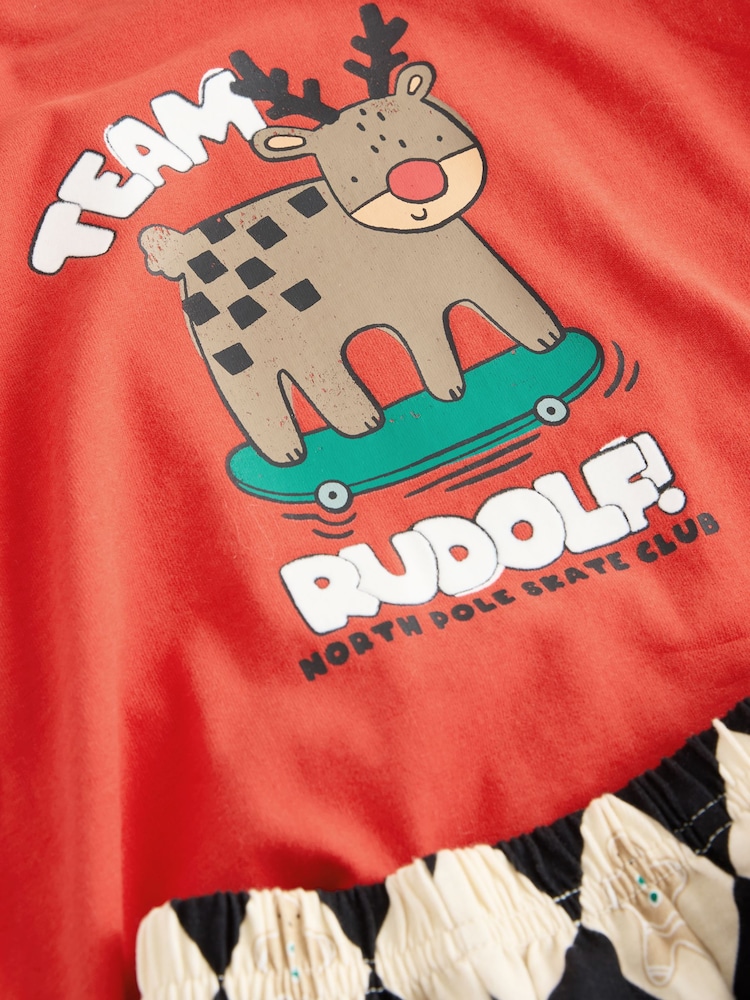 Red/Green Harlequin Single Xmas Pyjamas (9mths-12yrs) - Image 9 of 9