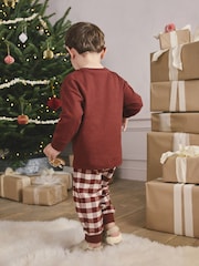 Red/Green Gingerbread Man Single Xmas Pyjamas (9mths-10yrs) - Image 3 of 7