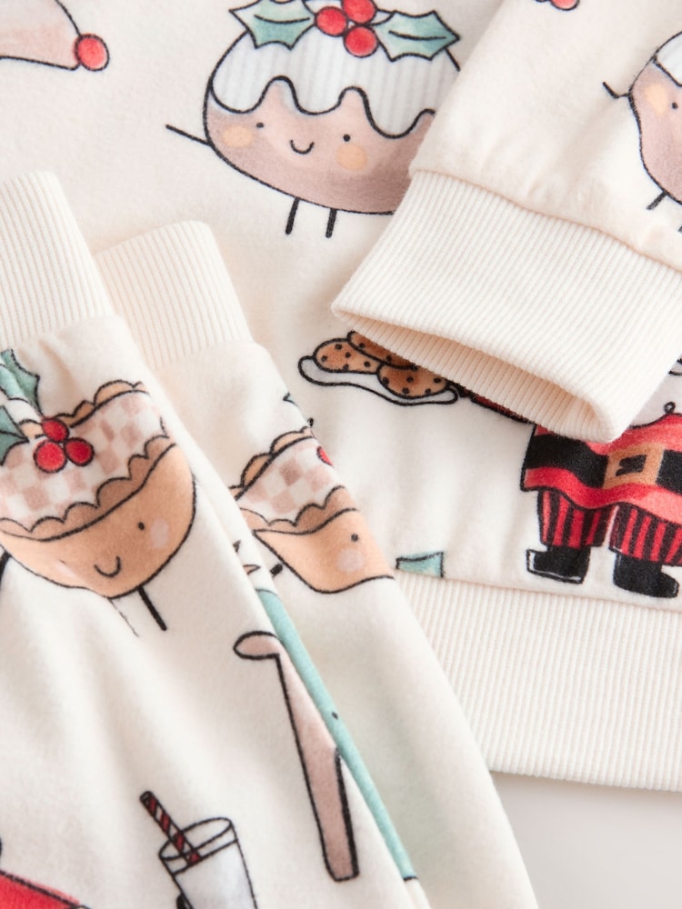 Cream Single Cosy Fleece Xmas Pyjamas (9mths-10yrs) - Image 8 of 8