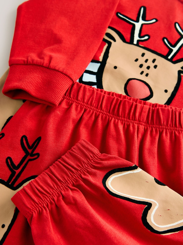 Red Reindeer Single Xmas Pyjamas (9mths-10yrs) - Image 9 of 9