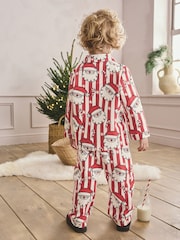Red/White Santa Single Xmas Button Through Pyjamas (9mths-12yrs) - Image 4 of 8
