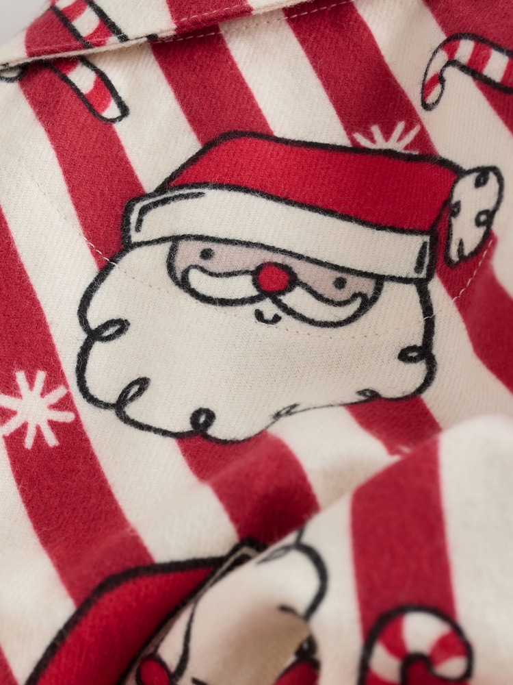Red/White Santa Single Xmas Button Through Pyjamas (9mths-12yrs) - Image 8 of 8