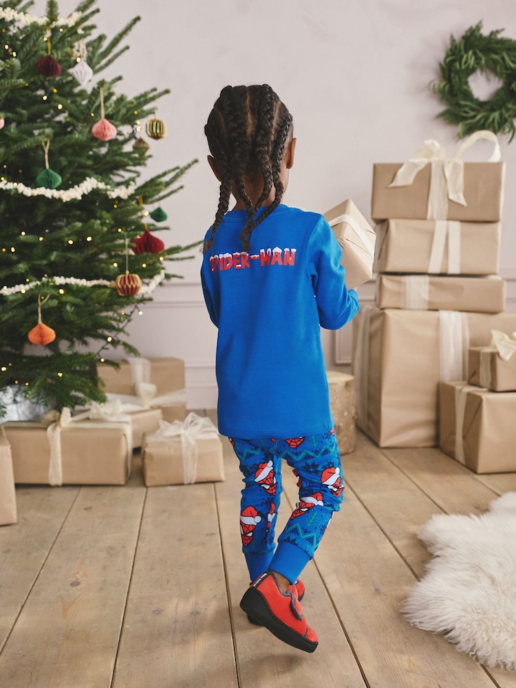 Blue/Red Spiderman Single License Pyjamas (12mths-10yrs) - Image 2 of 10
