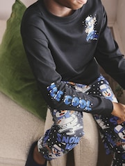 Blue/Black Snowman Single Xmas Pyjamas (5-16yrs) - Image 4 of 9