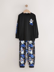 Blue/Black Snowman Single Xmas Pyjamas (5-16yrs) - Image 5 of 9