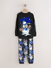 Blue/Black Snowman Single Xmas Pyjamas (5-16yrs) - Image 6 of 9