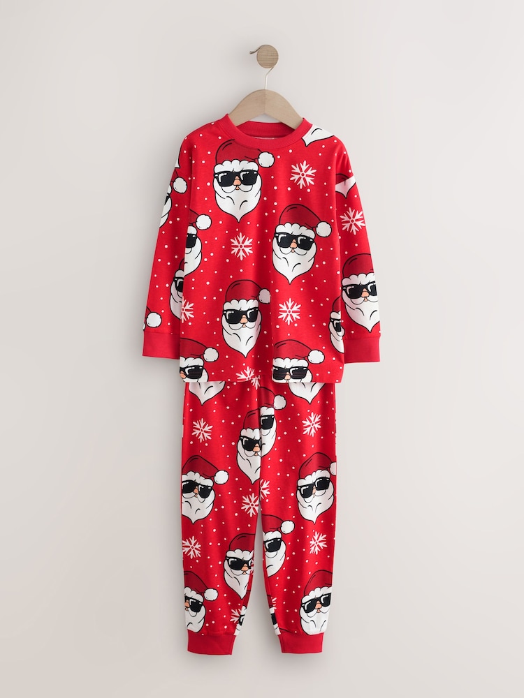 Red Santa Single Jogger Xmas Pyjamas (3-16yrs) - Image 1 of 4