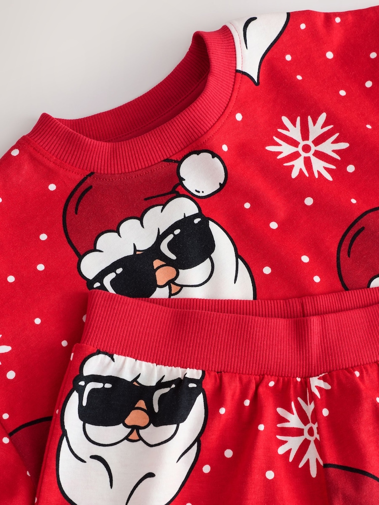 Red Santa Single Jogger Xmas Pyjamas (3-16yrs) - Image 4 of 4