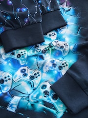 Mornariška/modra gamer drevo - Enojne božične pižame (5-16let) - Slika 6 iz 7