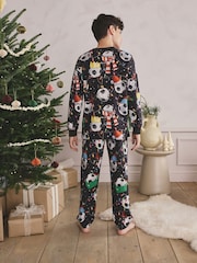 Black/White/Red/Green Football Single Christmas Pyjamas (4-16yrs) - Image 3 of 8