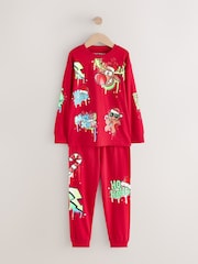 Black/Red/Yellow Graffiti Single Christmas Pyjamas (3-16yrs) - Image 4 of 7