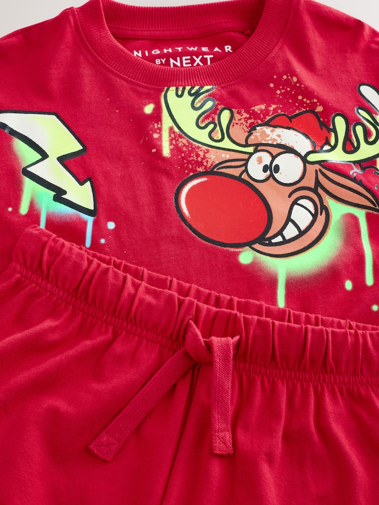 Black/Red/Yellow Graffiti Single Christmas Pyjamas (3-16yrs) - Image 7 of 7